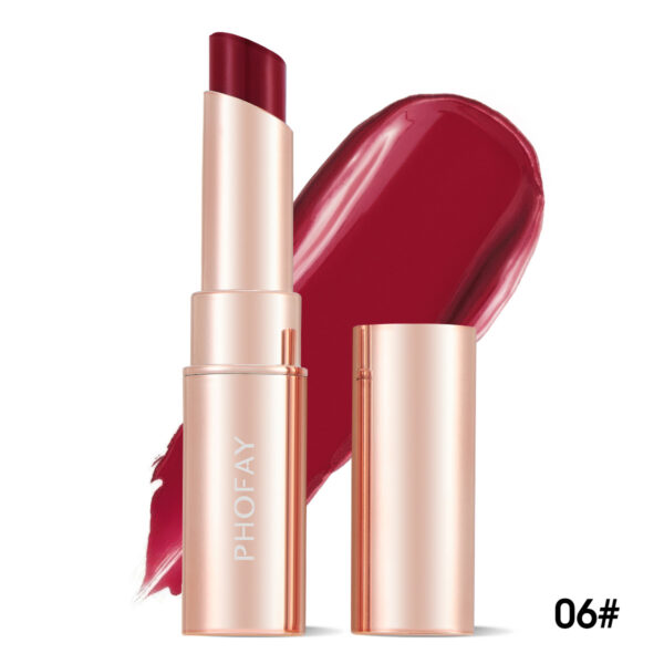 PHOFAY creamy hydrating lipstick in rose gold tube